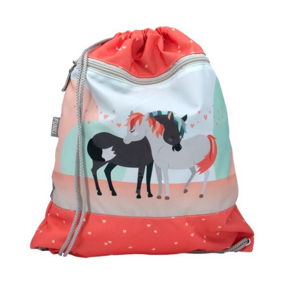 Funki Zaino con cordoncino asilo Horses in Love 