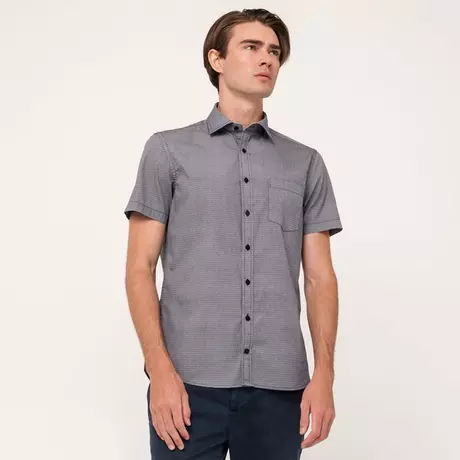 Manor Man Chemise, Modern Fit, manches courtes  Marine