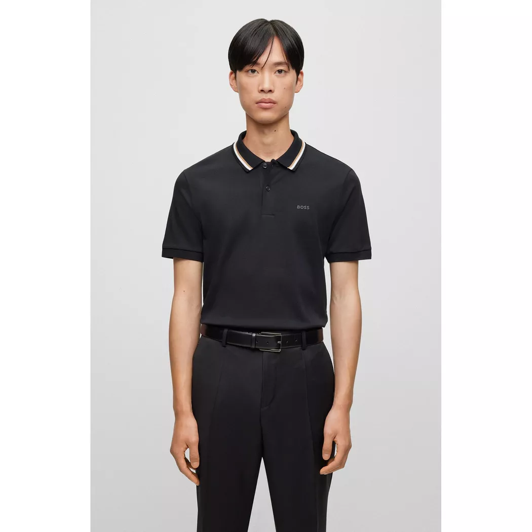 Boss Polo à Manches Courtes Penrose 38 Black M Homme 2