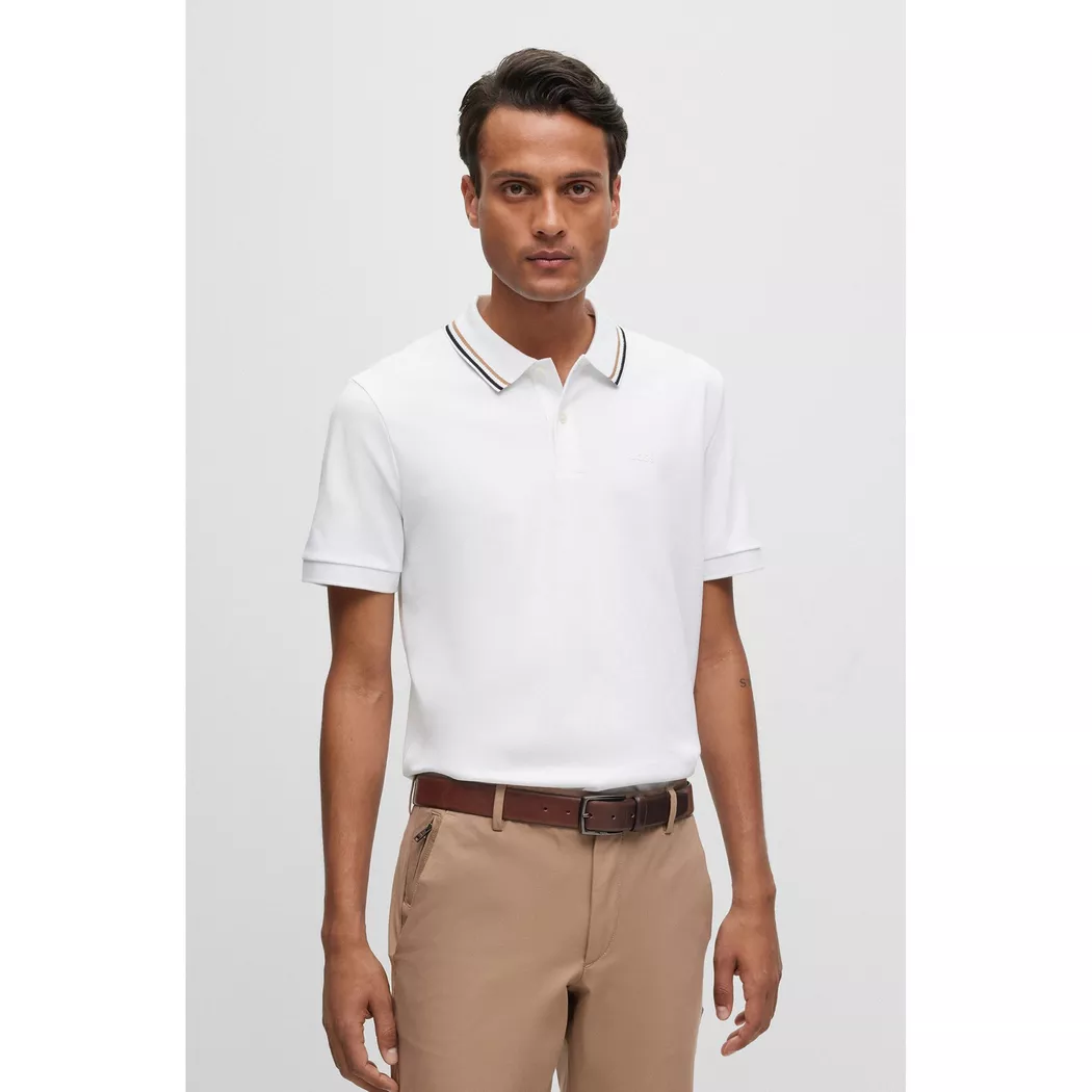 Boss Polo à Manches Courtes Penrose 38 White 2XL Homme