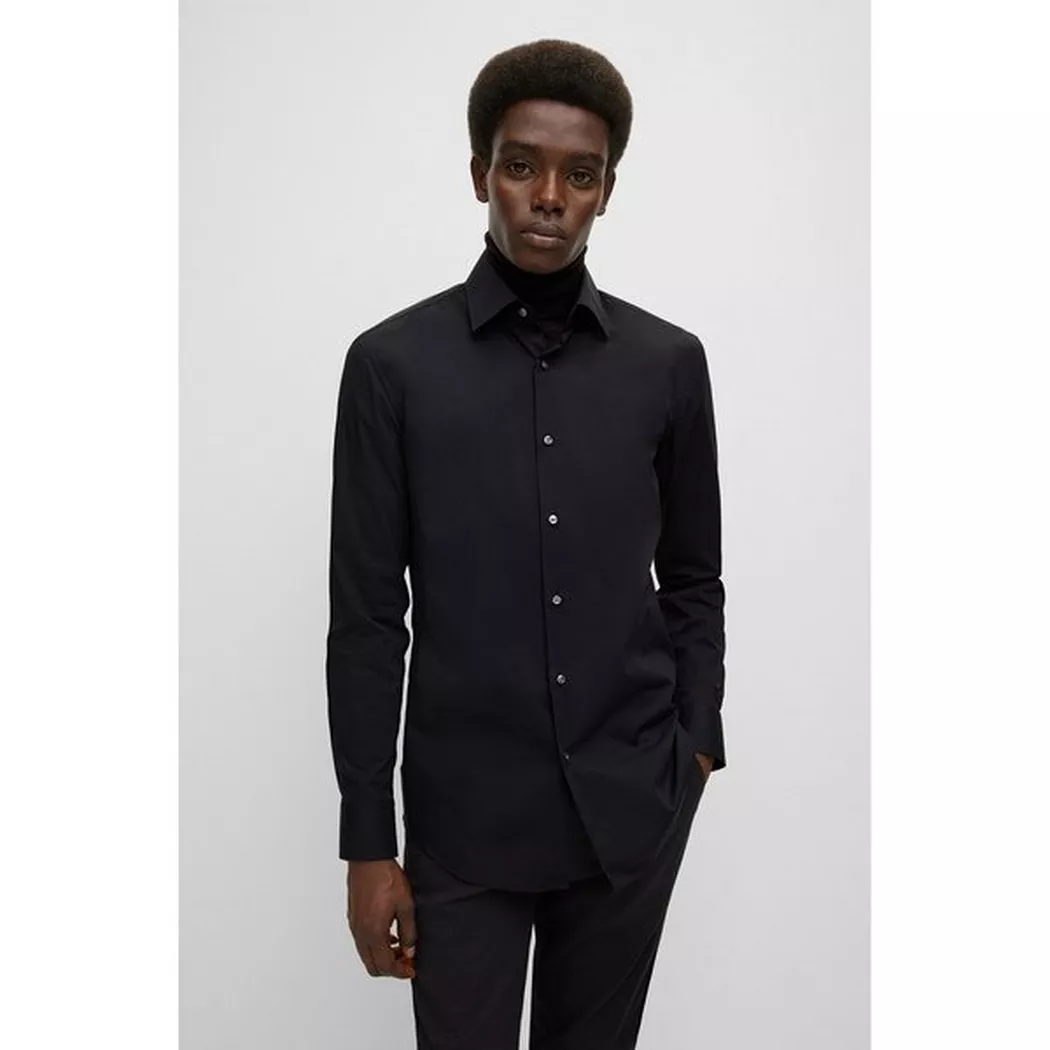 Boss Chemise à Manches Longues H-hank Kent Black 42 Homme