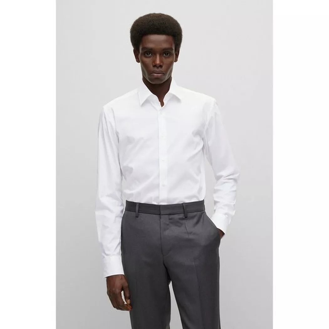 Boss Chemise à Manches Longues H-joe Kent White 39 Homme