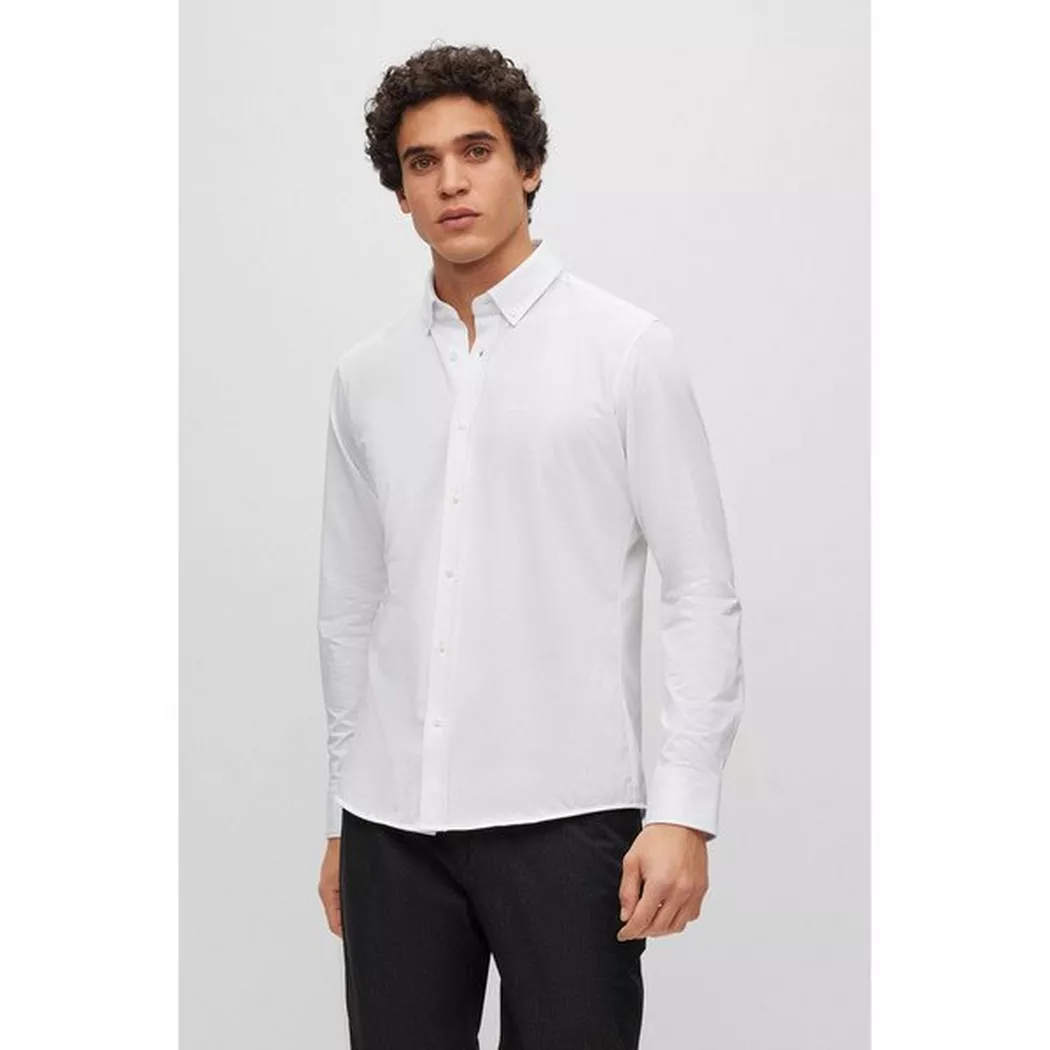 Boss Chemise à Manches Longues P-joe Bd White 42 Homme