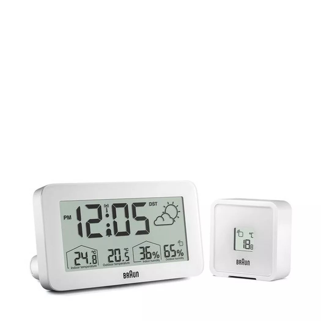 Braun - Digitalwecker, Wetterstation, 4.5X13.5X7.5CM, Weiss