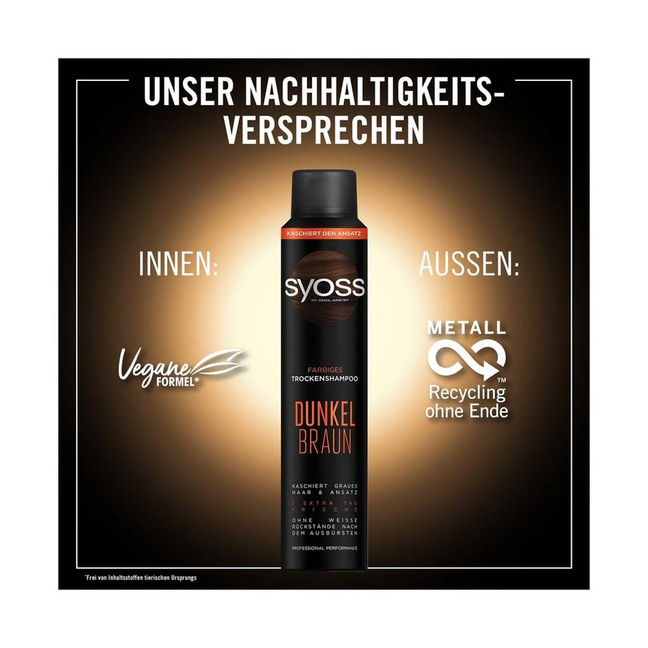 syoss SYOSS DRY-SHP Dunkelbraun Shampoo secco marrone scuro 