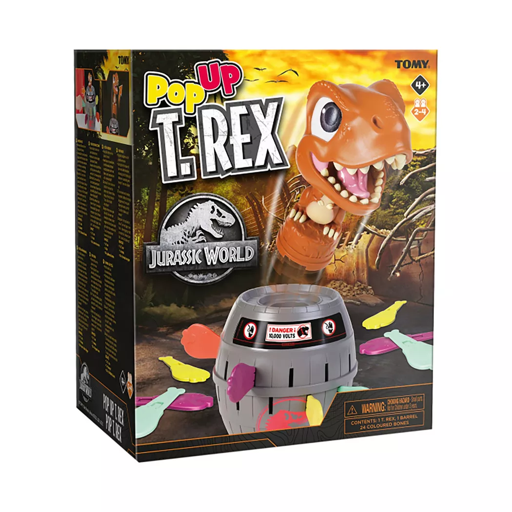 TOMY - Pop Up T.Rex Jurassic World, Multicolor