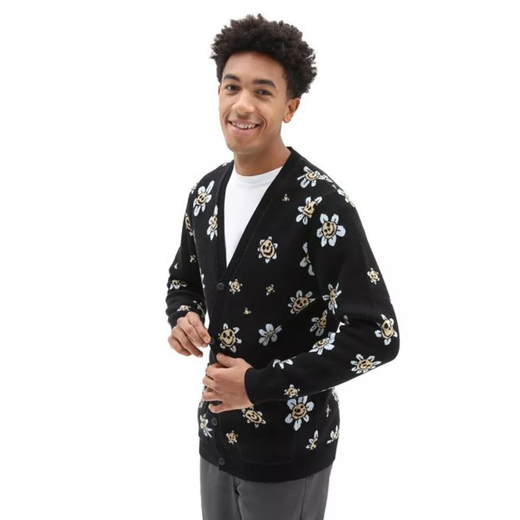VANS Sweatshirt HILLTOP CARDIGAN SWEATER TRIPPY GRIN FLORAL Blackonline kaufen MANOR