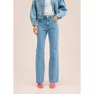 MANGO AMALIEN Jeans, Straight Leg Fit Blau 1