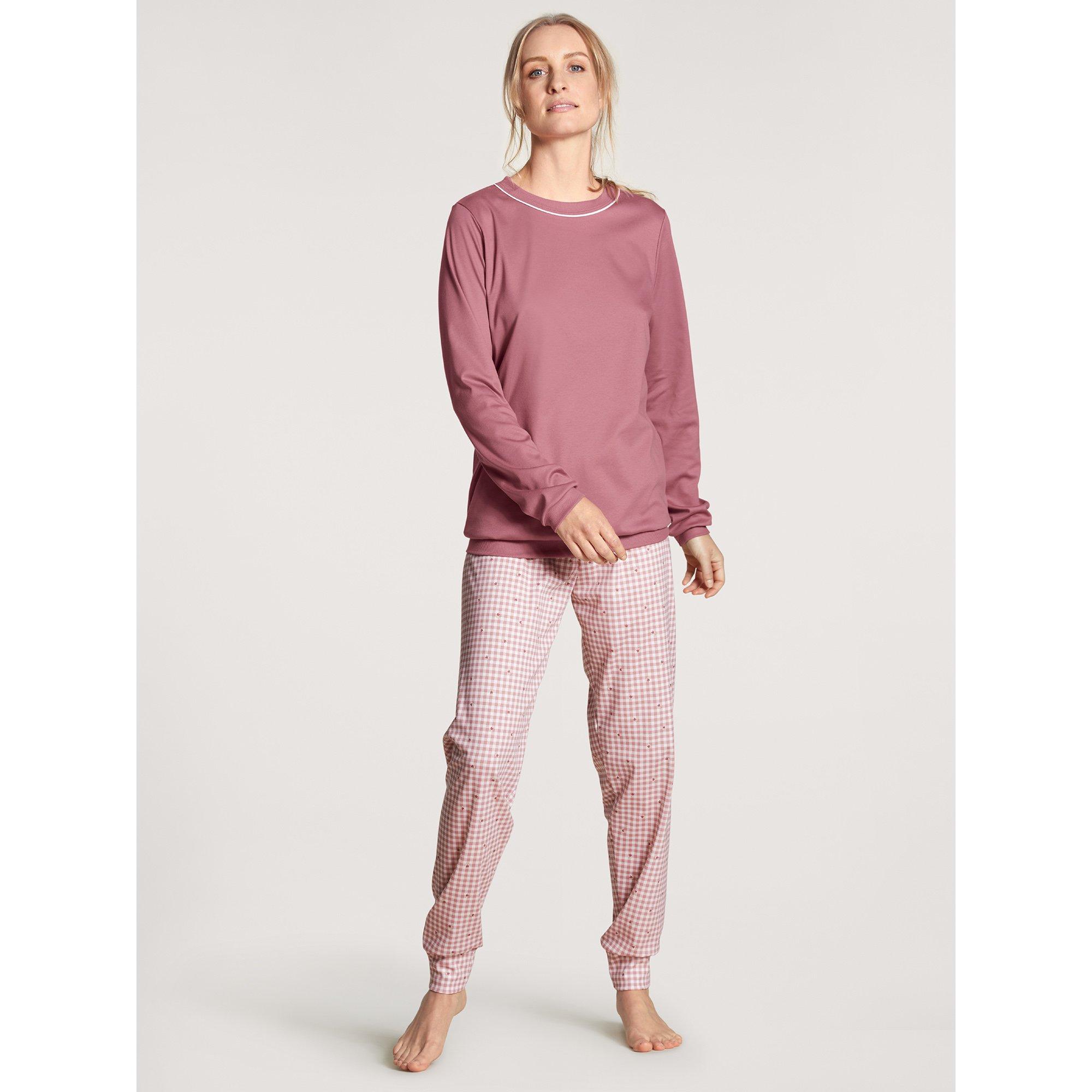 CALIDA Sweet Dreams Pyjama Damen 100% Baumwolle - Bündchen-Pyjama Mit Gummibund