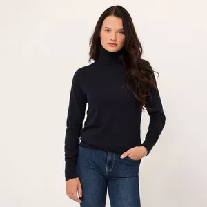 Bio-Cashmere Rollkragenpullover