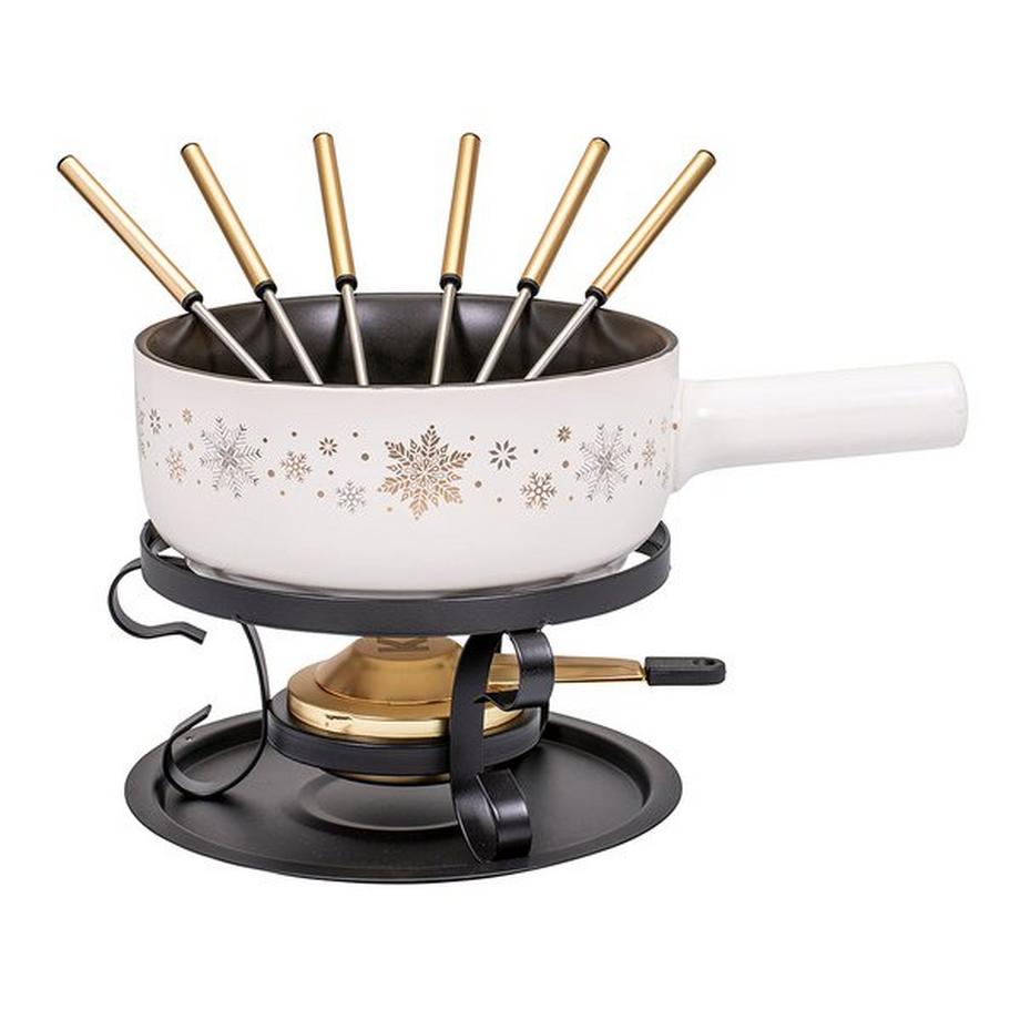 Kadastar Service à fondue au fromage Hiver étincelant 