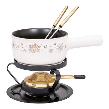 Kadastar Set per fondue formaggio Inverno scintillante 