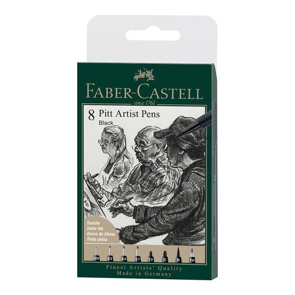 Faber-Castell Stylos à encre en boîte atelier Pitt Artist Pen 