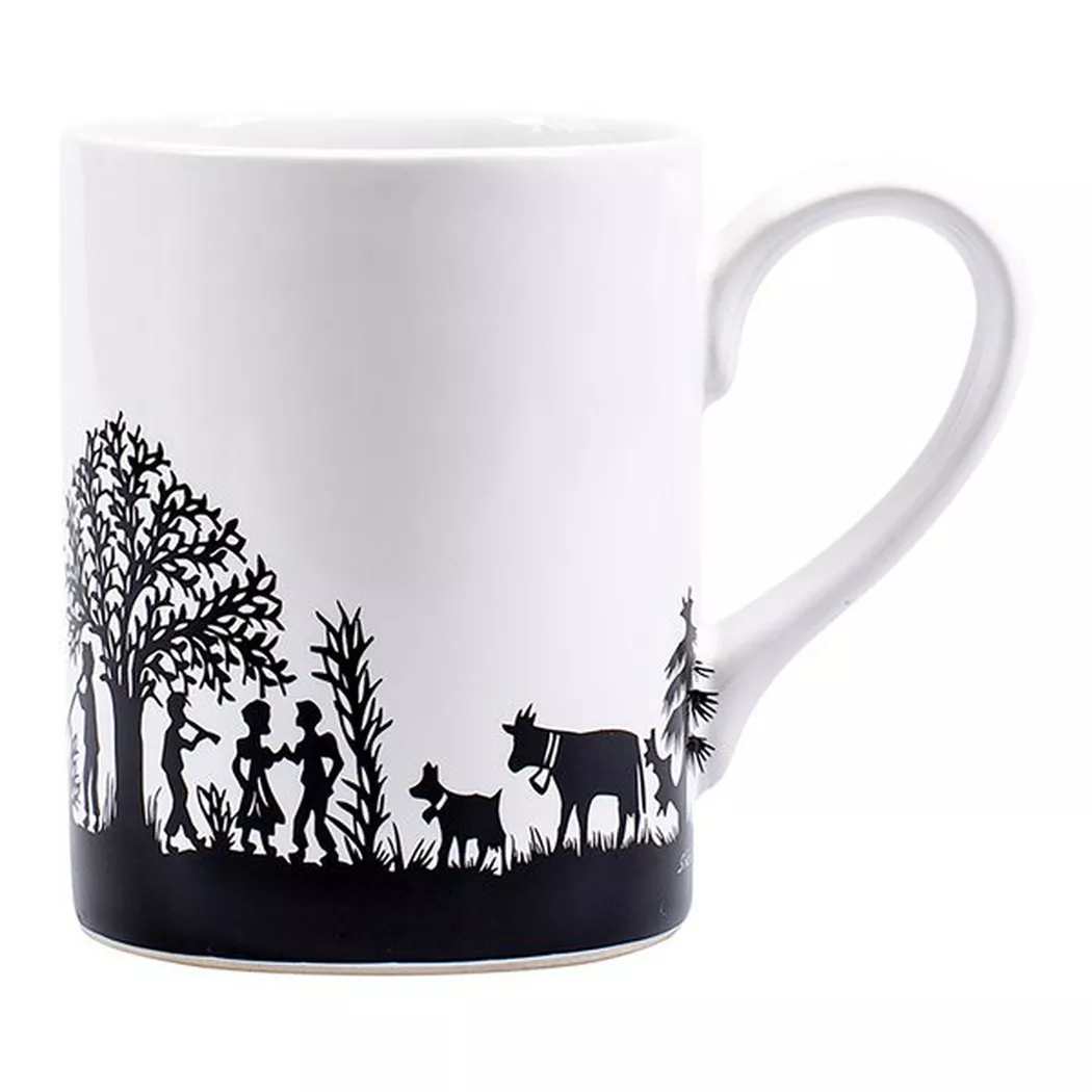 Kadastar - Tasse, 400 ml, Schwarz/Weiss