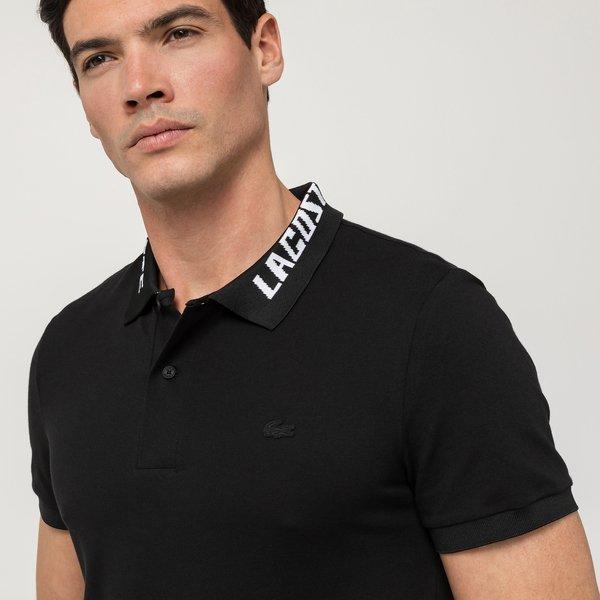 LACOSTE Poloshirt, kurzarm CHEMISE COL BORD-COTES MA Black