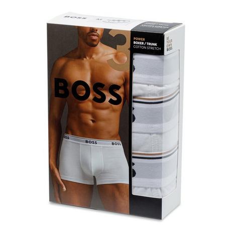 BOSS Trunk Power Baumwoll Stretch Boxer Briefs Triopack  