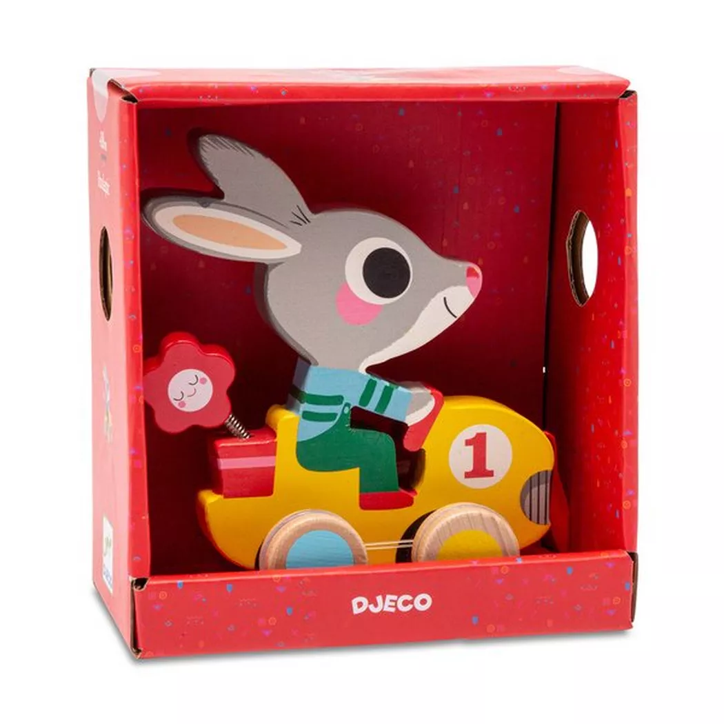 Djeco - Lapin à tirer, One Size, Multicolor