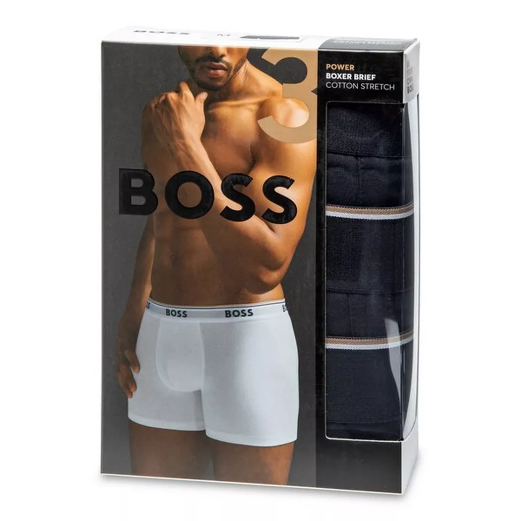 BOSS Boxer "Boxer 3 PACK" mit farblich passendem Webbund