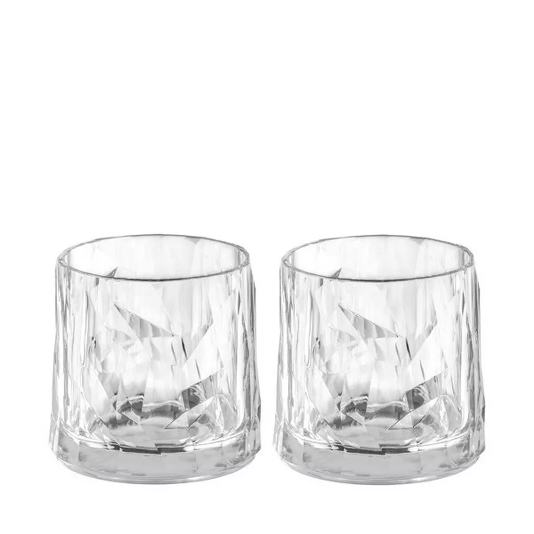 koziol Trinkglas Lowball Club No. 2 Superglas mit Eichstrich; 330 ml, 9.2x8.7 cm (ØxH); transparent; 0.25 l Eichstrich, 12 Stück / Pack