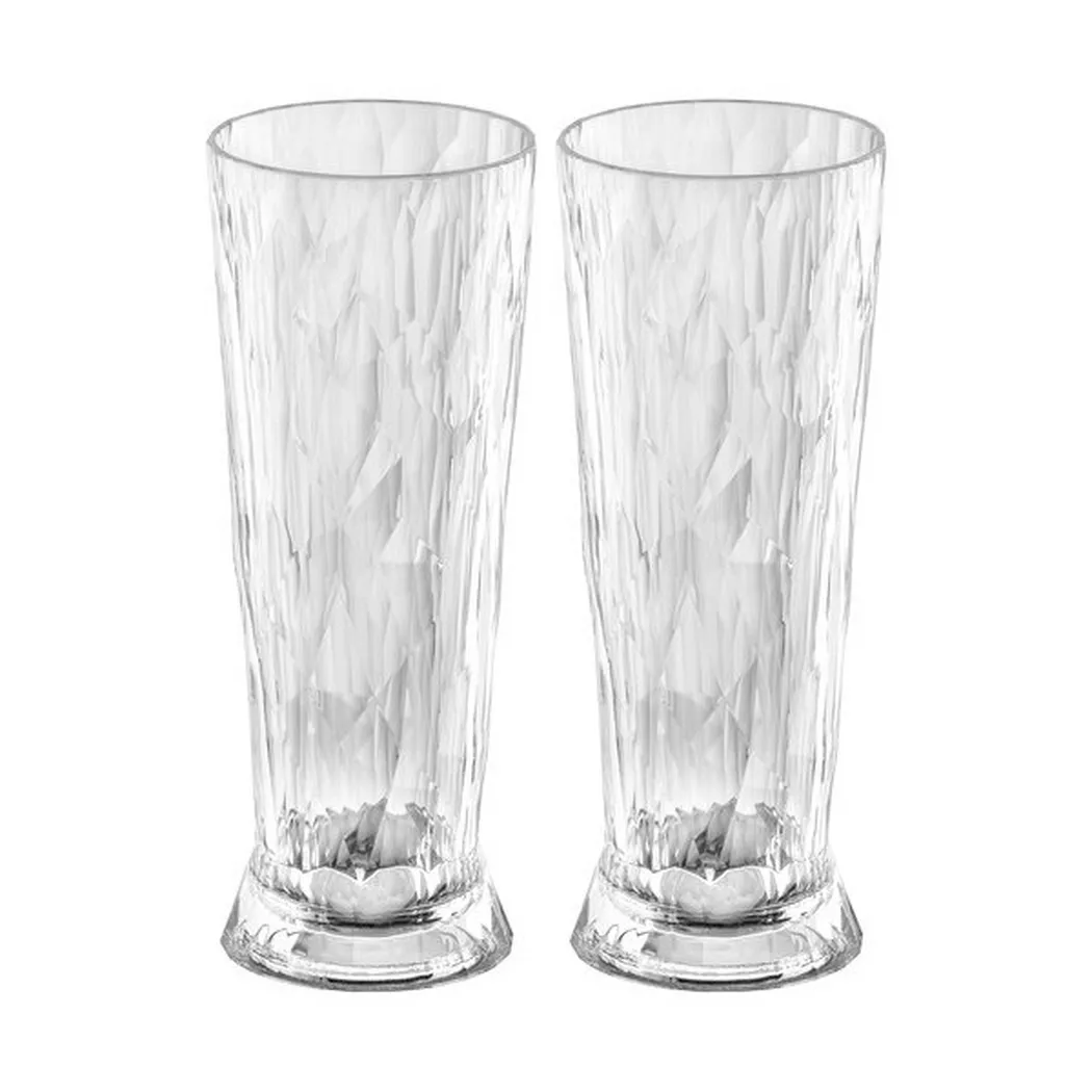 Koziol - Bierstange, 2 Stück, 500  ml, Transparent