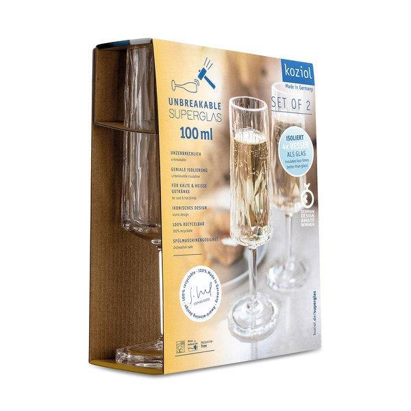 koziol Flûtes à champagne, 2 pièces Club No. 14 