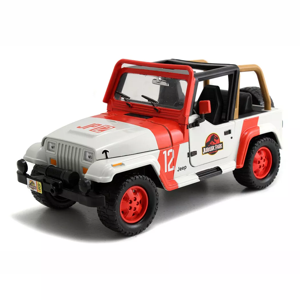 JADA - Jurassic World 1992 Jeep Wrangler 1:24, Multicolor