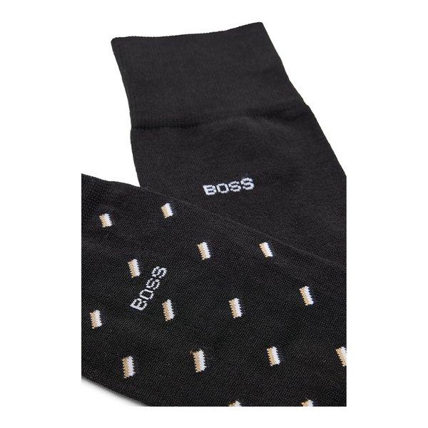 BOSS Lot de 2 Minipattern Chaussettes Hauteur Mollet  