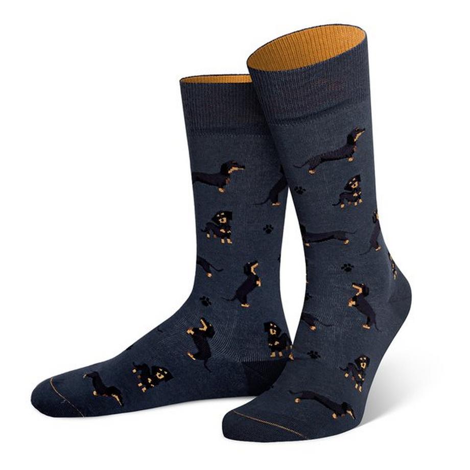 von Jungfeld Dachshund Wadenlange Socken  