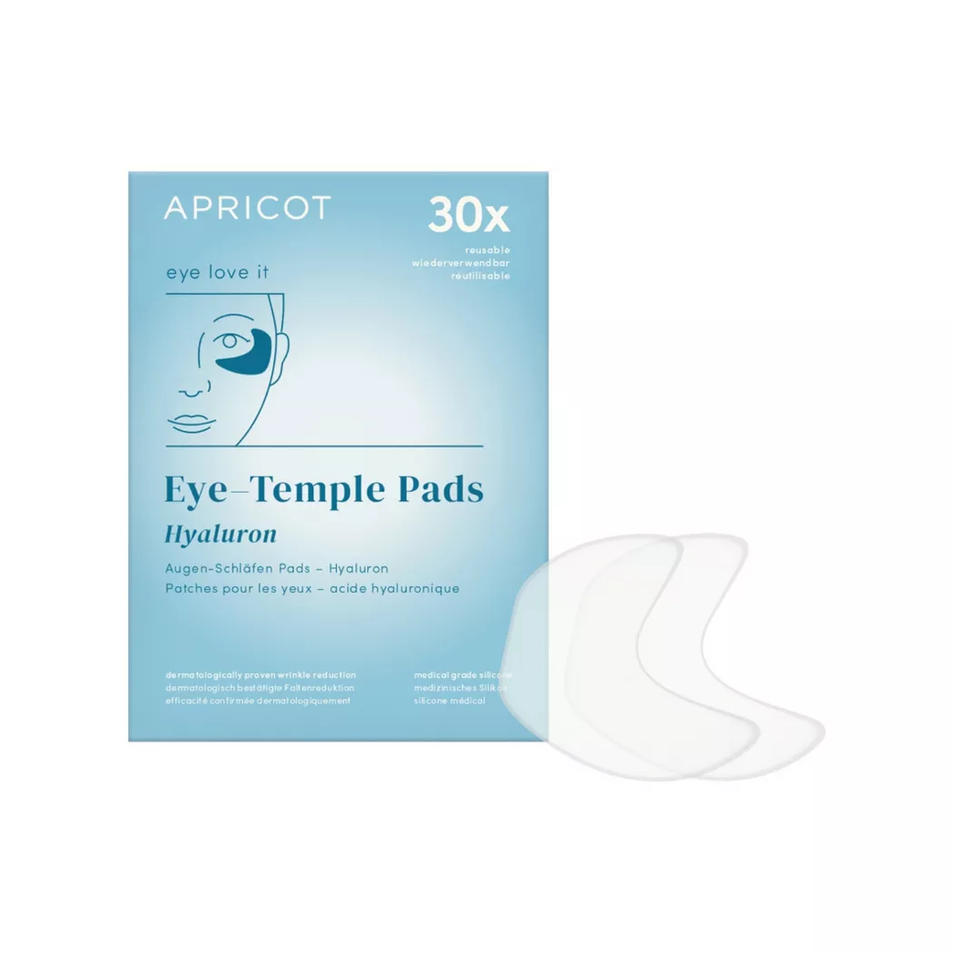 Apricot pad per occhi & tempie riutilizzabile con acido ialuronico 2 pezzi