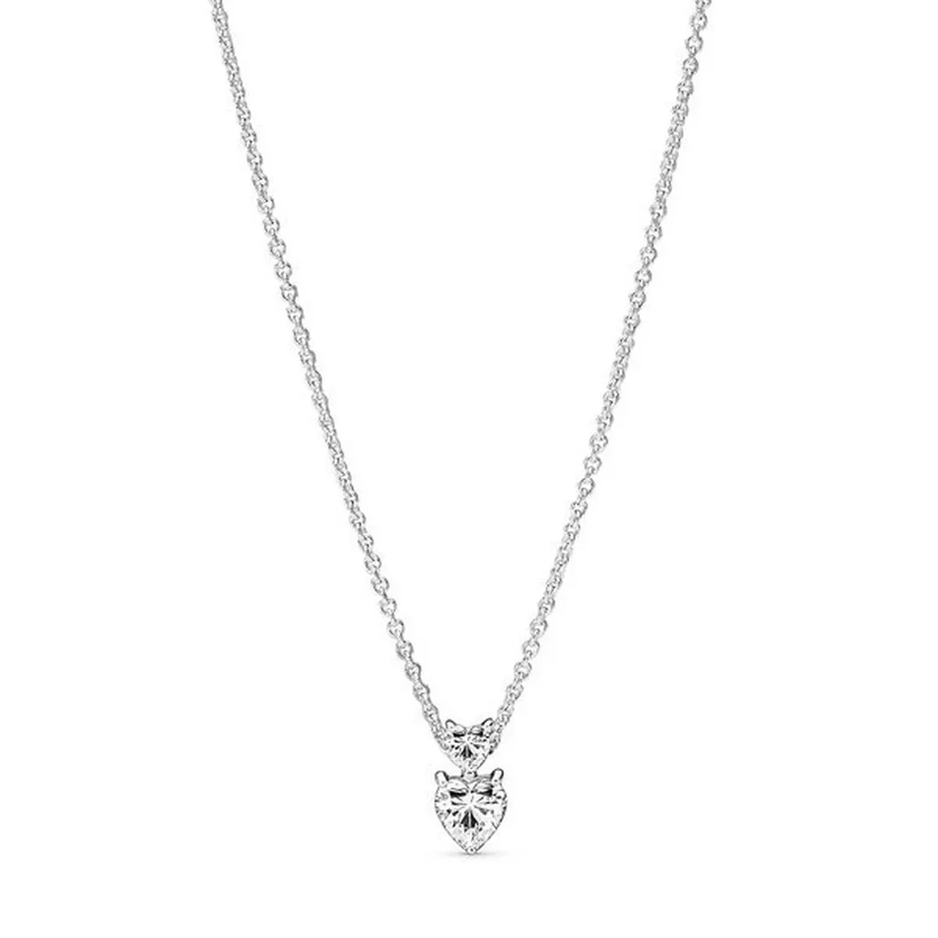 Pandora Double Heart Necklace - 45cm