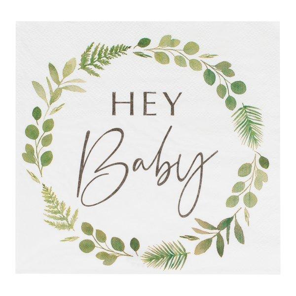 Image of Hey Baby Shower Botanische Servietten Multicolor