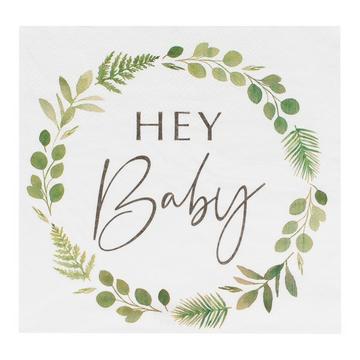 Hey Baby Shower Tovaglioli botanici