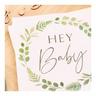 Ginger Ray  Hey Baby Shower Serviettes botaniques 