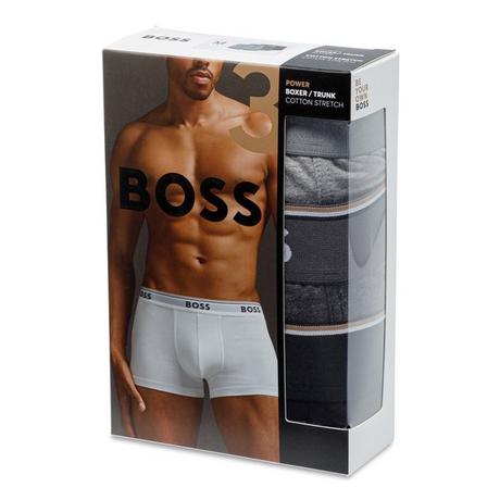 BOSS Trunk Power Baumwoll Stretch Boxer Briefs Triopack  