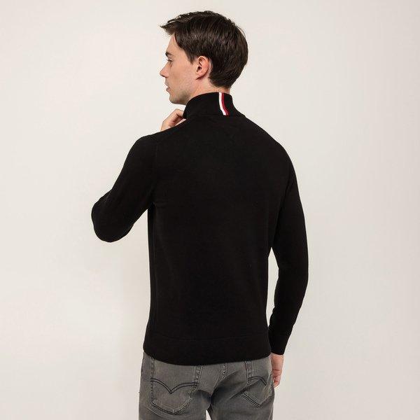 TOMMY HILFIGER Pima Cotone Biologico Cashmere Zip Mock Pullover  