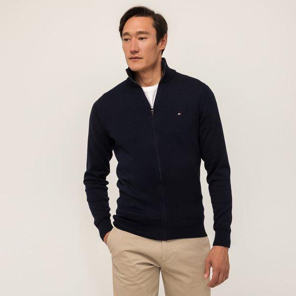 TOMMY HILFIGER PIMA ORG CTN CASHMERE ZIP THRU Pull cachemire 