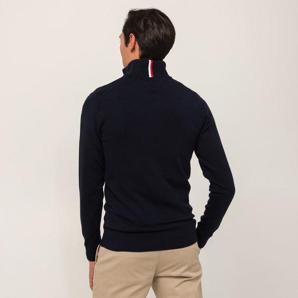 TOMMY HILFIGER PIMA ORG CTN CASHMERE ZIP THRU Pull cachemire 