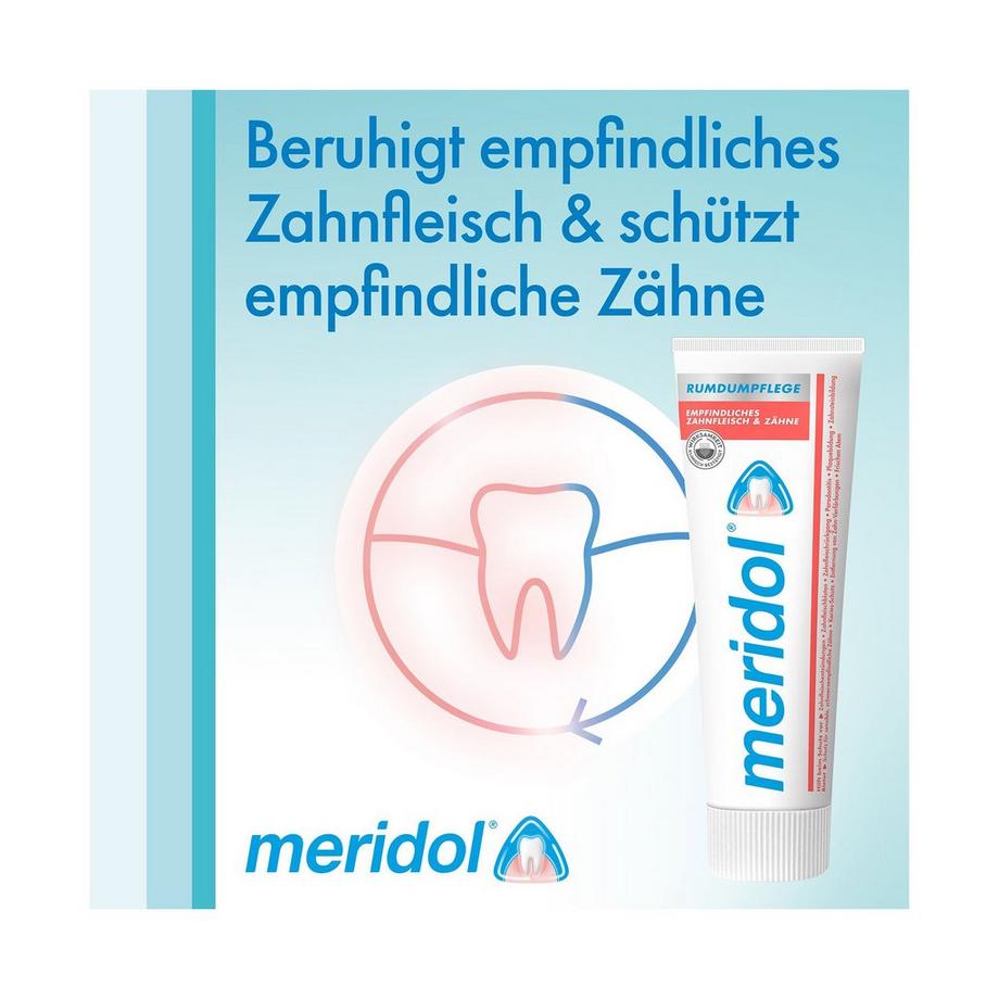 meridol Rundumpflege Empfindliches Zahnfleisch & Zähne Rundumpflege Zahnpasta, gegen empfindliches Zahnfleisch und Zähne 