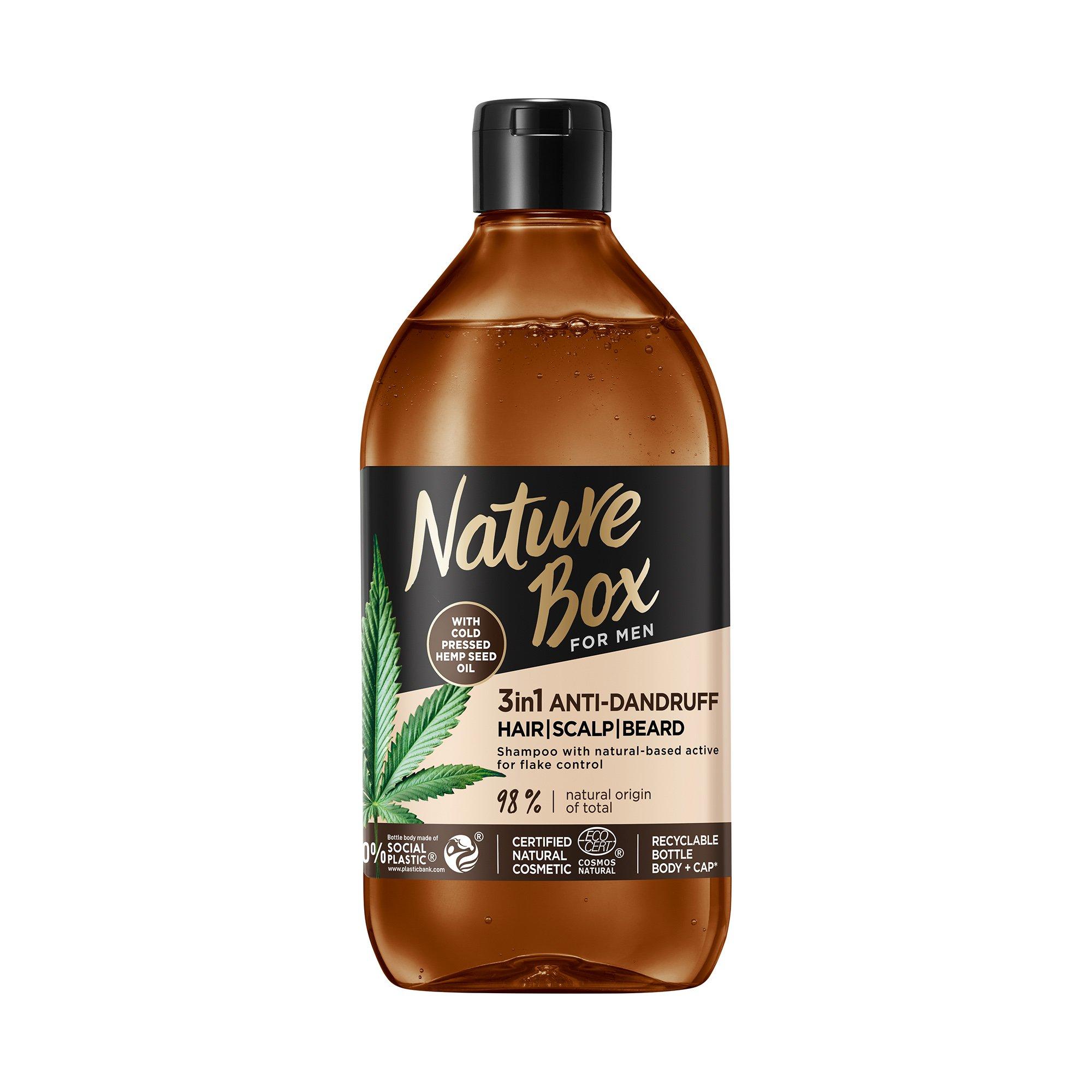 Image of NATURE BOX 3in1 Anti-Schuppen Shampoo Hanfsamen-Öl - 385ml