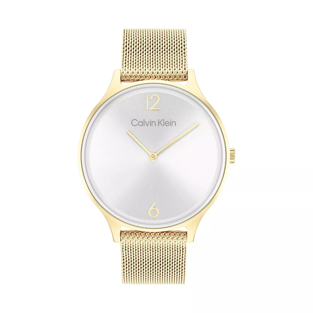 Calvin Klein - Analoguhr, Timeless Mesh 38mm, 38mm, Gold