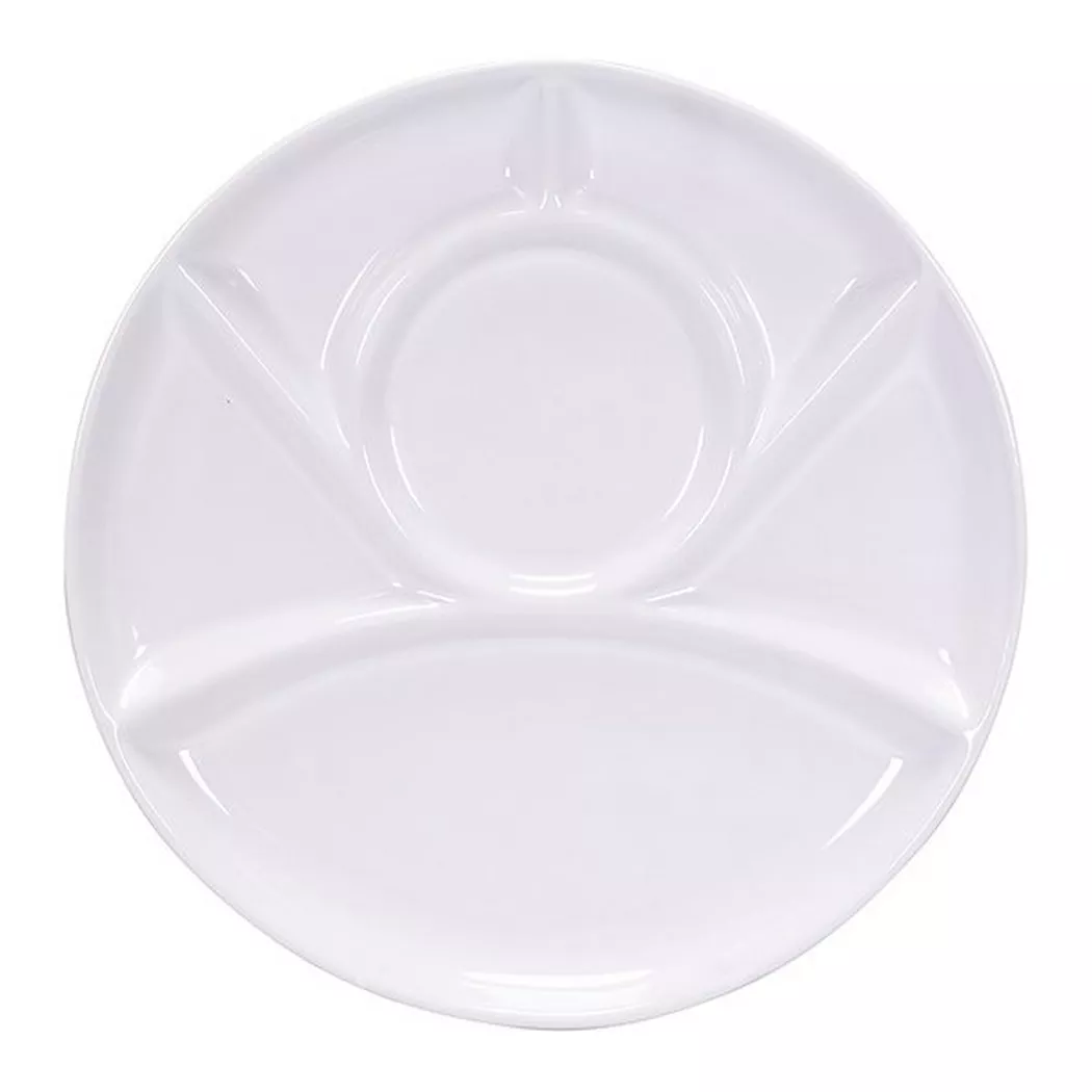Kadastar - Fleischfondue-Teller, 23cm, Weiss