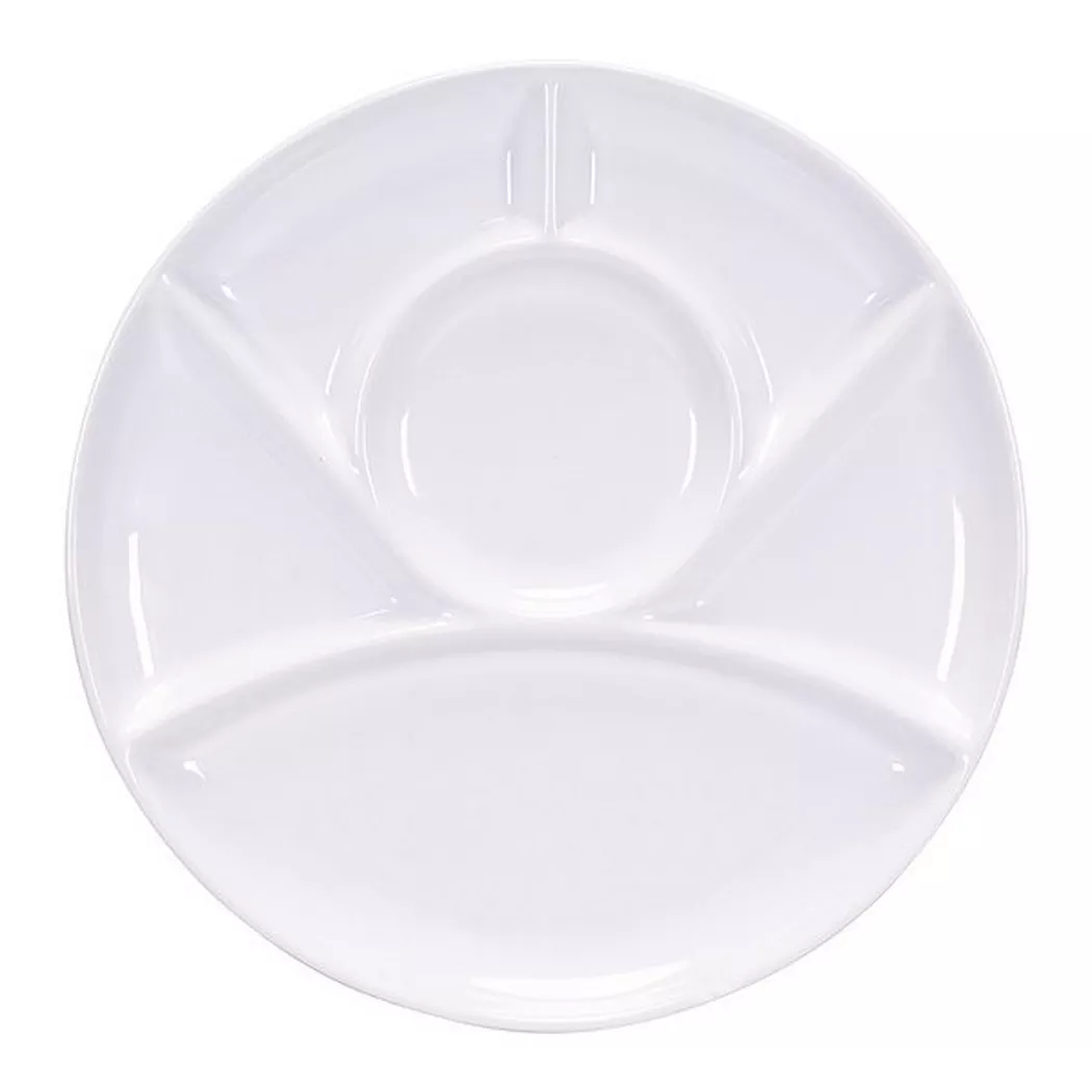 Kadastar - Fleischfondue-Teller, 26cm, Weiss