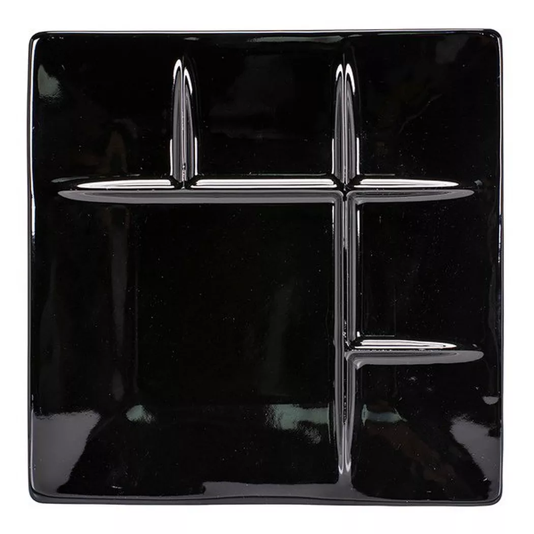 Kadastar - Fleischfondue-Teller, 25 x 25 cm, Black