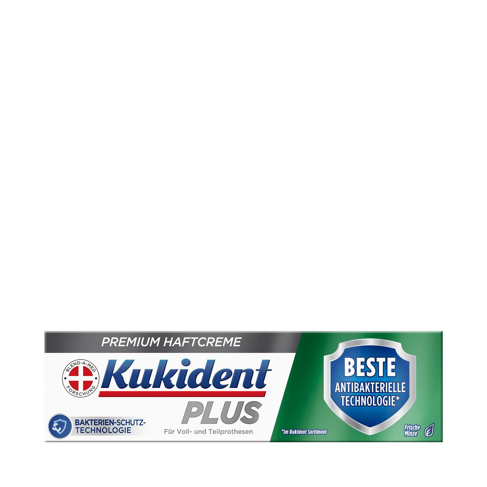 Image of Kukident Plus Beste antibakterielle Technologie Premium Haftcreme - 40g