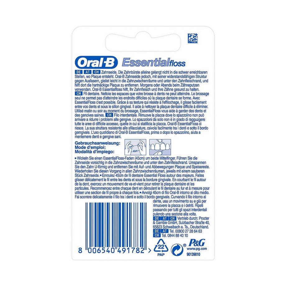 Oral-B Essentialfloss ungewachst Filo interdentale Essentialfloss 