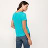 Manor Woman  T-shirt con scollo a V, manica corta Blu Ciano