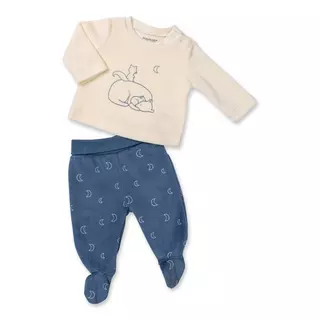 Manor Baby Pyjama-Set lang, langarm  Blau