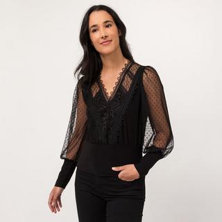 MORGAN TAGADA Blouse Manches Longues Dentelle  