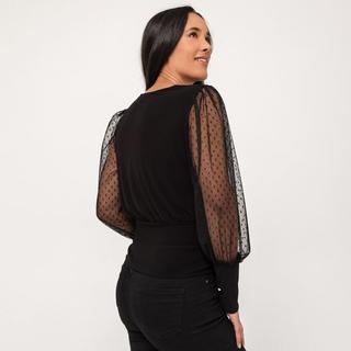 MORGAN TAGADA Blouse Manches Longues Dentelle  