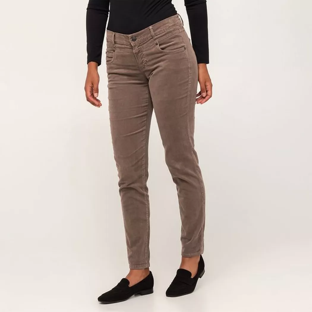 Anna Montana - Cordhose, Slim Fit, für Damen, Taupe, Größe 44